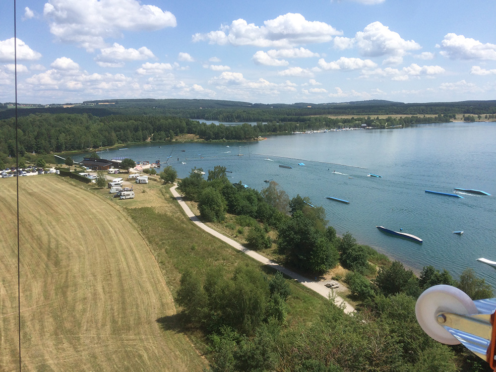 Erster Spatenstich inMotionPark - Erlebnisholzkugel am Steinberger See