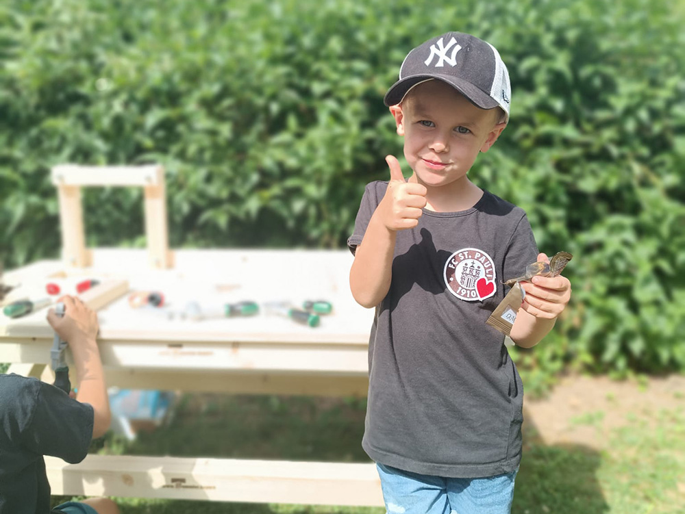 Eine Werkbank für den Kindergarten St. Barbara!