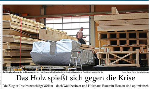 Das Holz spießt gen die Kriese